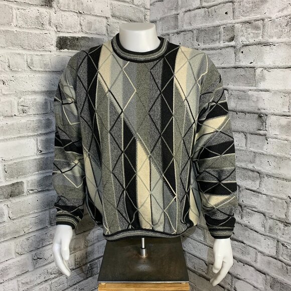 Vintage Tundra Sweater Medium Grunge Grandpa Dad 90s Biggie Crew Neck Pullover - Picture 1 of 12